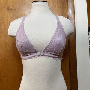 EUC sz M Victoria's Secret Front Closure Triangle Bralette Light Purple Pink